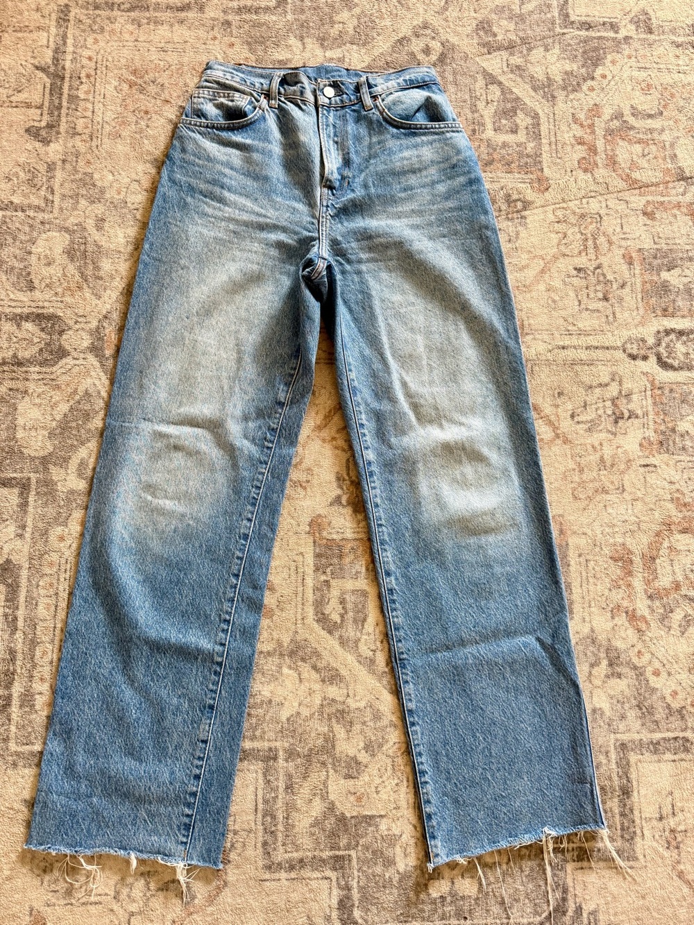 Reformation Light Blue High-Rise Wide-Leg Jeans- Size 27